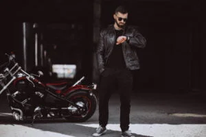 leather jacket man