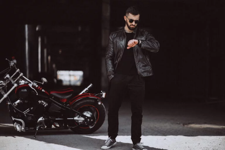 leather jacket man