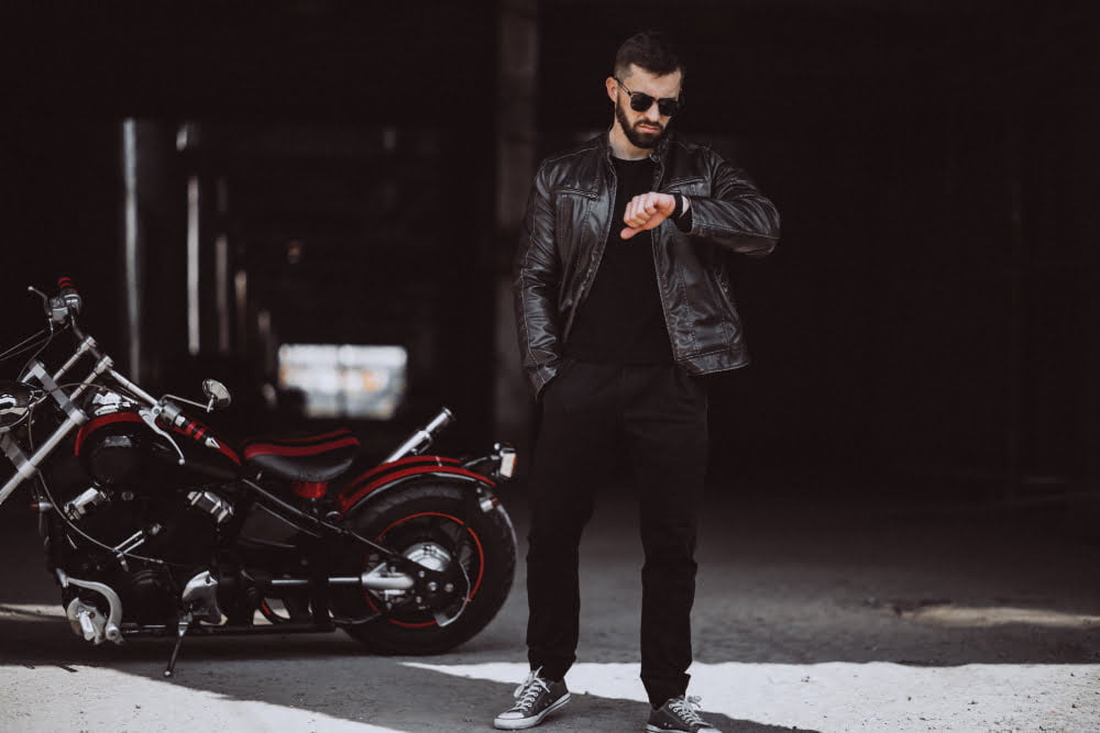 leather jacket man