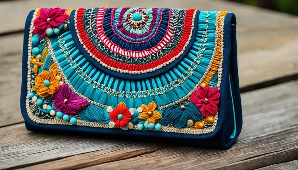 handmade leather clutch