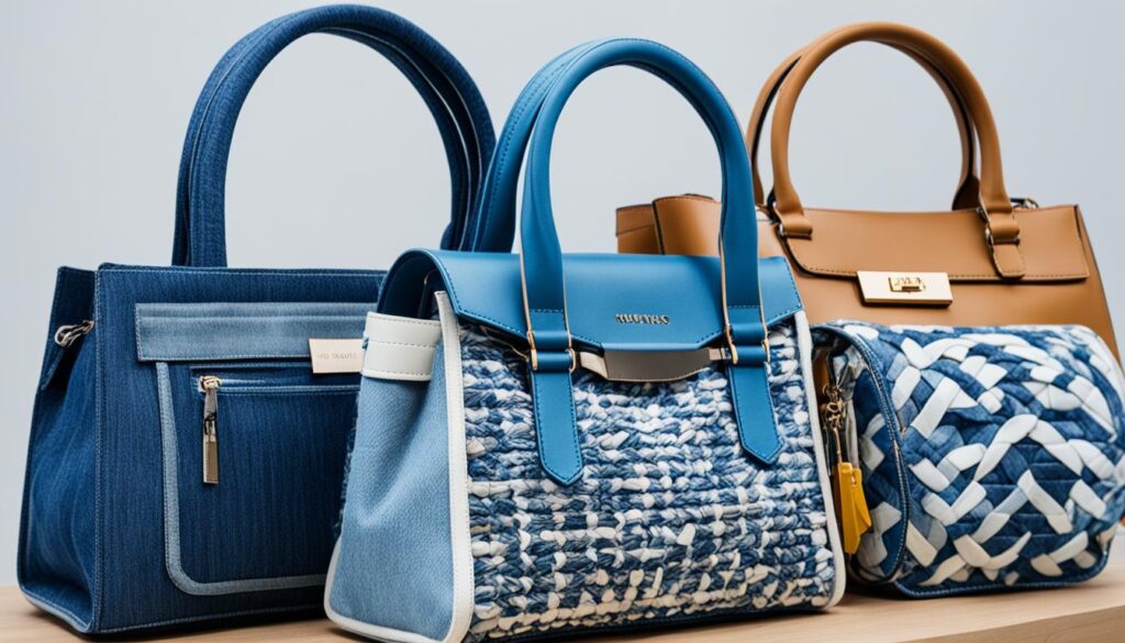 Recycled materials in handbags