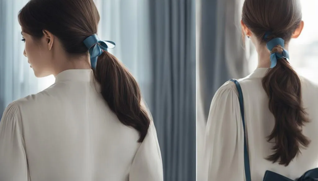 Ribbon hair ties for thin hair