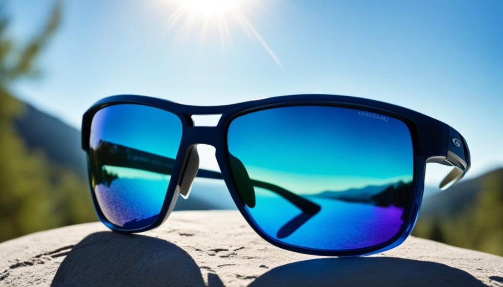 blue mirrored sunglasses for women