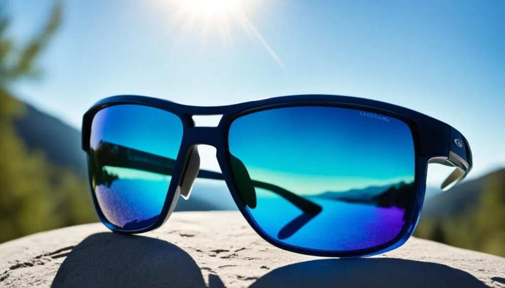 blue mirrored sunglasses for women