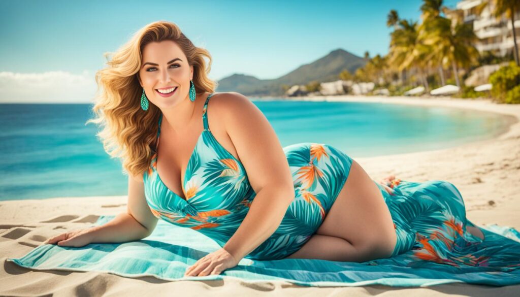 plus size swimwear for women with a large top