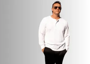 white henley shirt