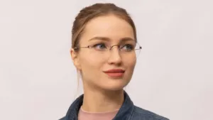 rimless glasses