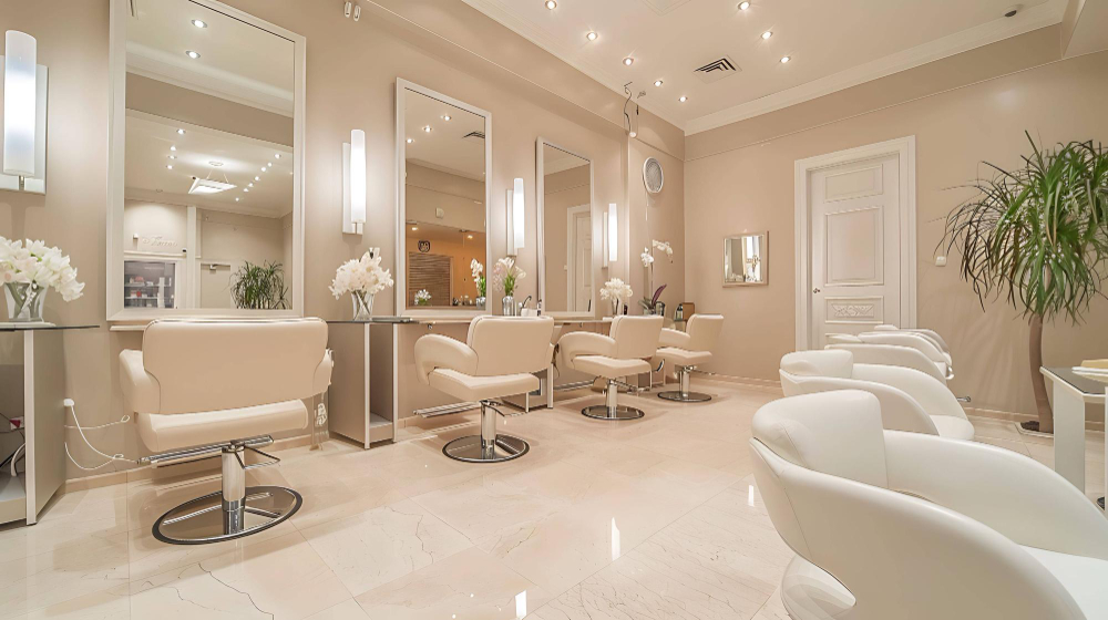 luxury nail spa interior
