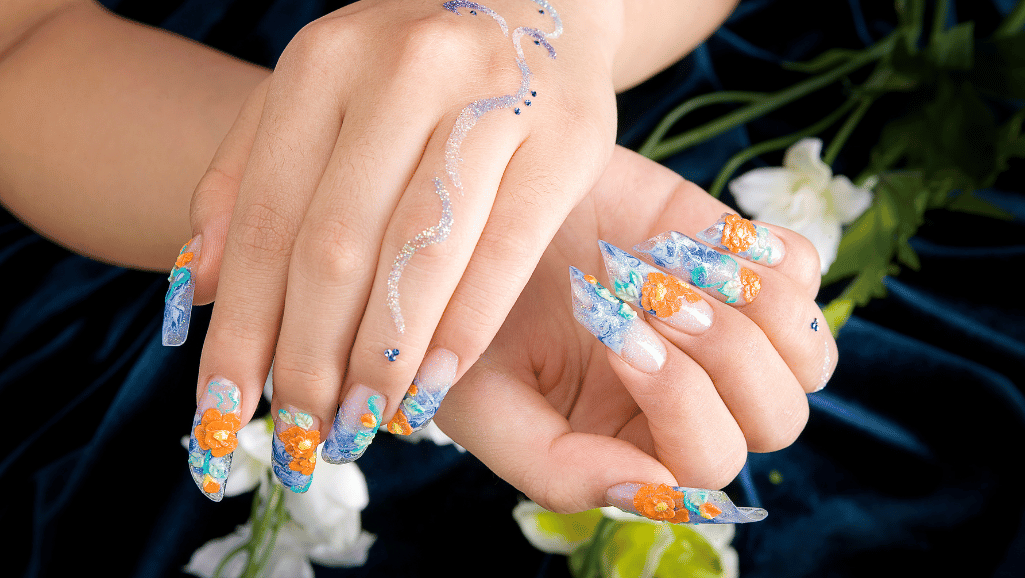 Fun nail art designs using stickers