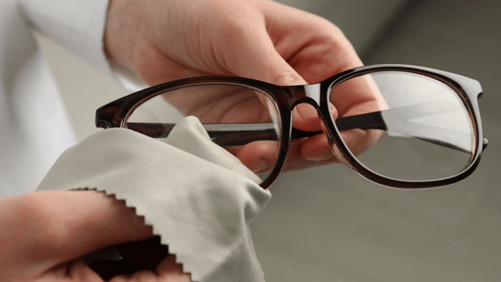 cleaning sunglasses