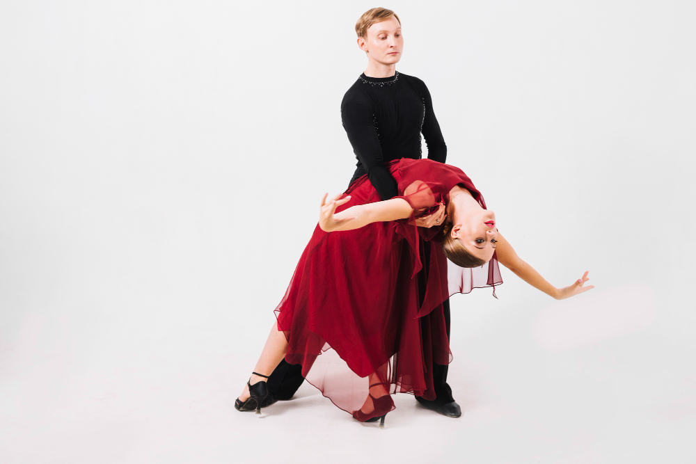 Colorful jazz costumes in vibrant shades.