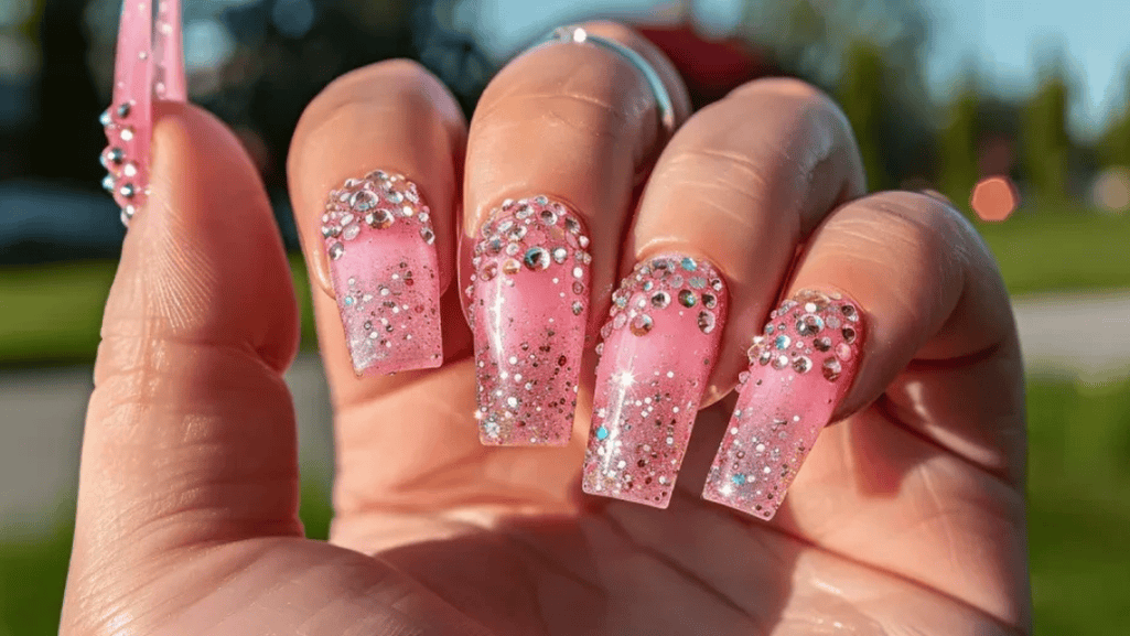 Luxurious Nail Art with Gemstones