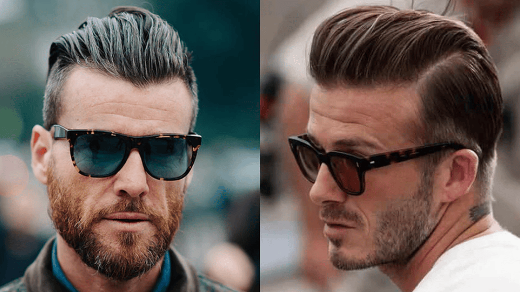 The Classic Slick Back with a Modern Fade